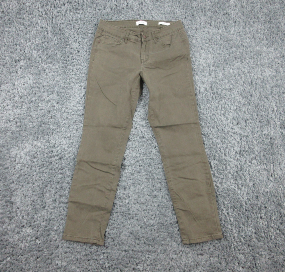 Jessica Simpson Jeans Womens 4/27 Green Relaxed Skinny Crop 27x26.5*